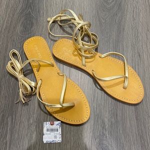 tie-up gladiator sandals